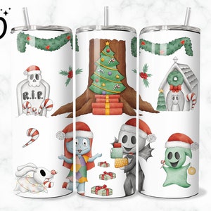 Christmas Horror png, Sally Halloween Skinny Tumbler 20 oz, Jack Christmas Tumbler Wrap 20oz, Addams Halloween Tumbler Wrap 20oz