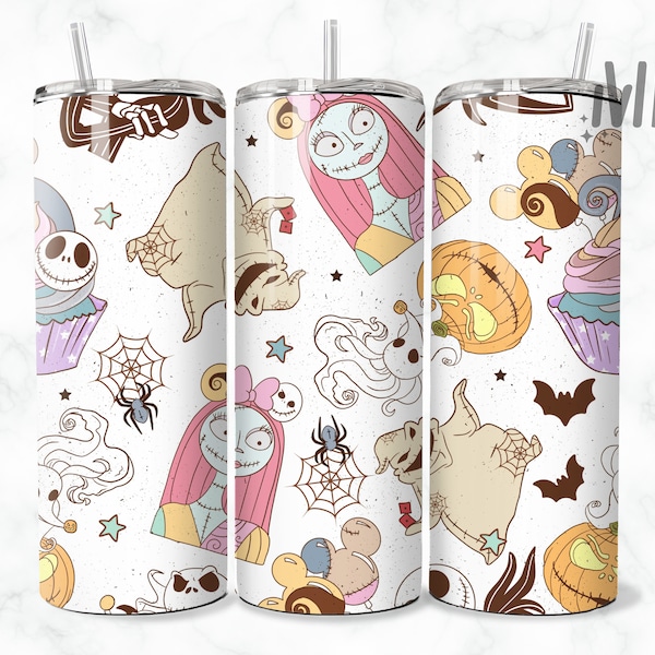 Horror png, Sally Halloween Skinny Tumbler 20 oz, Jack Halloween Tumbler Wrap 20oz, Addams Halloween Tumbler Wrap 20oz