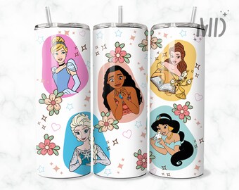 Magical Princess libbey 16oz, Magical Skinny Tumbler 20oz Design, Princess Tumbler Wrap 20oz