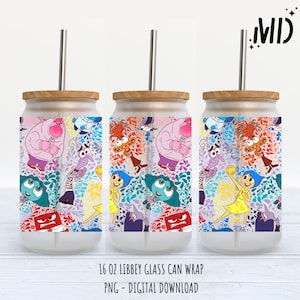 Emotions Libbey 16 oz, Flower Glass Can 16oz, Summer Flower Tumbler