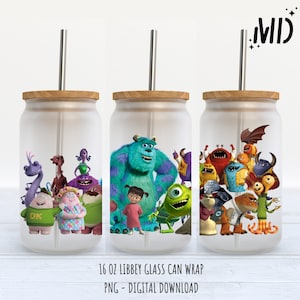 Monsters Libbey 16oz - Design di sublimazione - Download digitale di Design di sublimazione - PNG