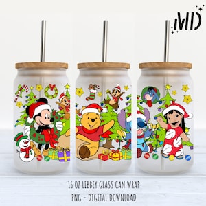 Magical Christmas Libbey 16 oz, Merry Christmas Glasdose 16oz, Santa Tumbler