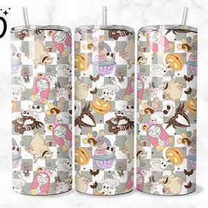 Horror png, Sally Halloween Skinny Tumbler 20 oz, Jack Halloween Tumbler Wrap 20oz, Addams Halloween Tumbler Wrap 20oz