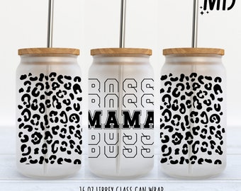 La mejor mamá de todos los tiempos Libbey 16oz, Día de la Madre Can Glass Cup 16oz, PNG, Diseño Digital