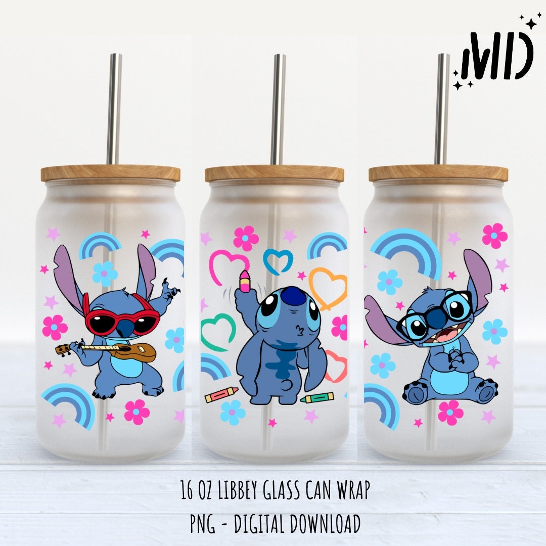 Disney Lilo & Stitch Glass Snack Jar Container With Lid