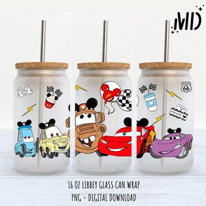 Cars Libbey 16oz - Design a sublimazione - Download digitale del design a sublimazione - PNG