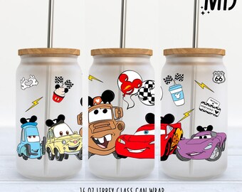 Cars Libbey 16oz - Diseño de sublimación - Descarga digital de diseño de sublimación - PNG