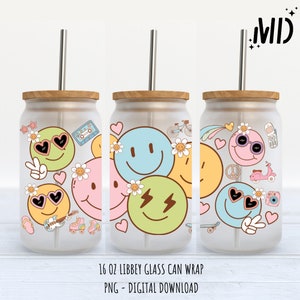 Sommer Smiley Face Libbey 16 Unzen, Libbey Beach Tumbler wrap 16 Unzen