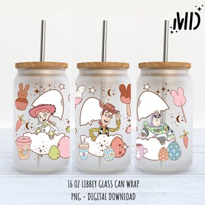 Easter Story Friends Libbey 16oz Wrap - Sublimatie Design - Story Friends Can Glass 16oz - Sublimatie Design Digitale Download - PNG