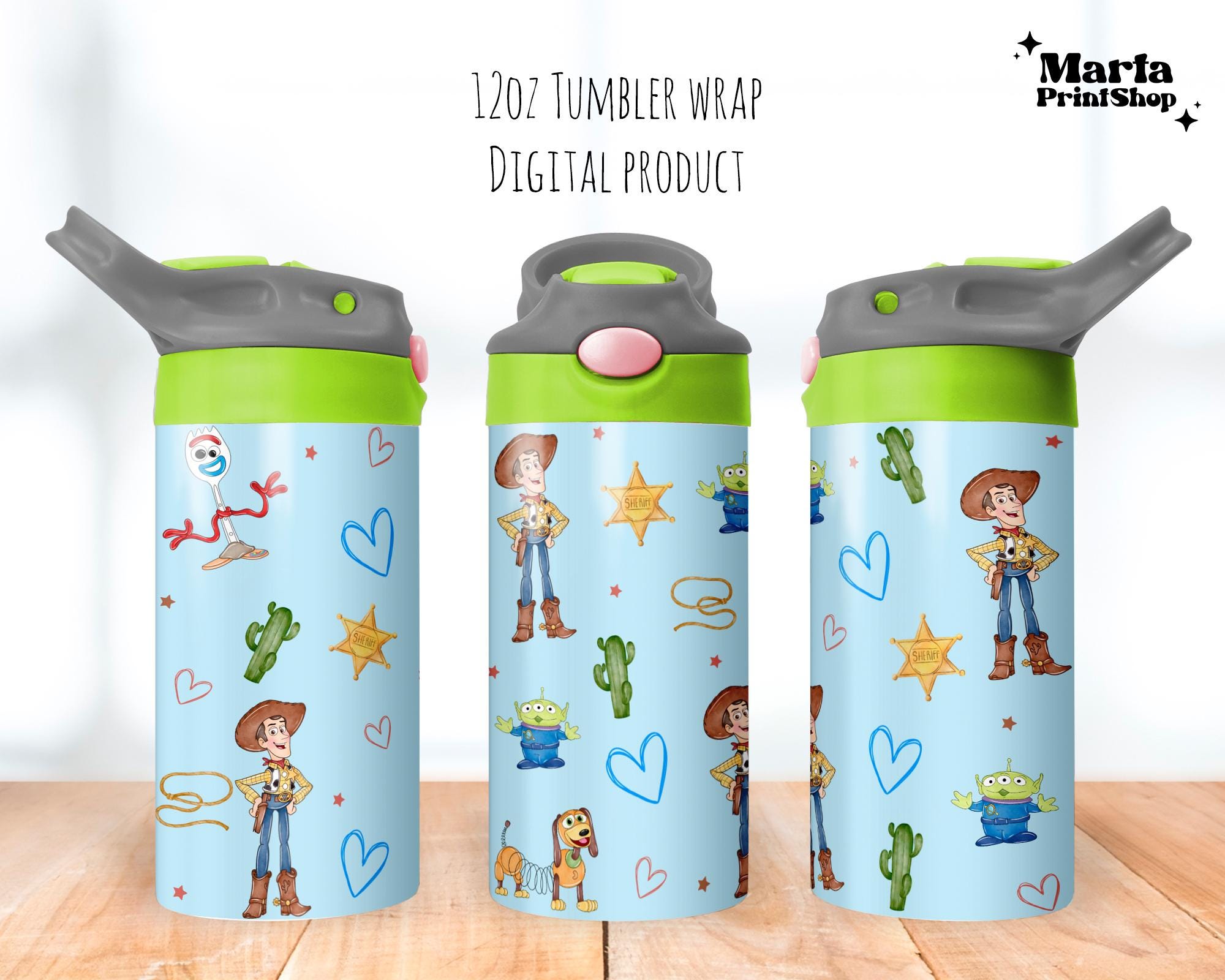 Kubek z kreskówek png, Kubek niekapek Toy World 12oz, Kubek z odchylaną górą dla chłopca 12oz
