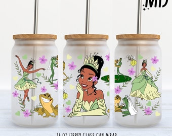 Princess Libbey 16 oz, ontwerp magisch glazen blikje, omslag prinsessenbeker