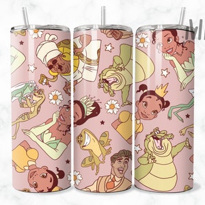 Princess Frog Skinny Tumbler 20oz Diseño, Magical Princess Tumbler 20oz, Princess Tumbler Wrap
