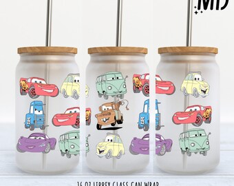 Cars Libbey 16oz - Diseño de sublimación - Diseño de sublimación Descarga digital - PNG