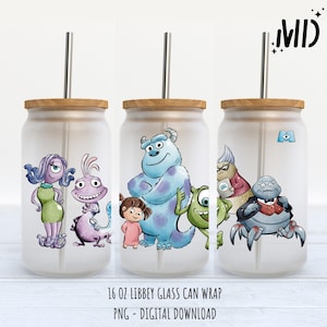 Monsters Libbey 16oz - Sublimation Design - Sublimation Design Digital Download - PNG