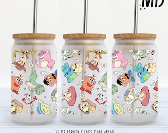 Story Friends Libbey 473 ml Wrap - Sublimeringsdesign - Story Friends burkglas 473 ml - Sublimeringsdesign digital nedladdning - PNG