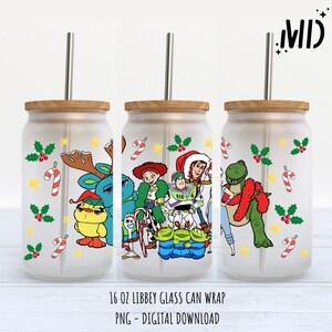 Christmas Story Friends Libbey 16 Unzen Verpackung - Christmas Story Friends Dosenglas 16 Unzen - Sublimationsdesign Digitaler Download - PNG
