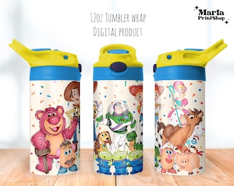 Cartoon Tumbler png, Toy World Sippy Cup 12oz, Boy Flip Top Tumbler 12oz