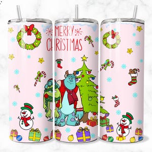 Monsters Tumbler Wrap - 20oz Straight Skinny Wrap - Sublimation Design - Sublimation Design Digital Download - PNG