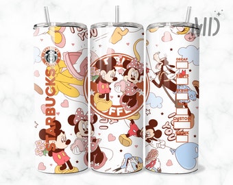 Valentines Day Tumbler Wrap, Magical Love Sublimation Design, 20 oz Skinny Tumbler Designs, Mouse Valentines Tumbler PNG, Digital Download