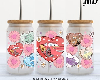 Valentines Day Cars Libbey 16oz - Diseño de sublimación - Diseño de sublimación Descarga digital - PNG