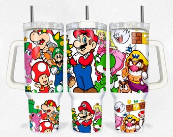 Cartoon Magical 40oz Tumbler Wrap Png, Cartoon Characters 2 pieces 40 oz Tumbler Png, Cartoon 40oz Tumbler Png Sublimation Design