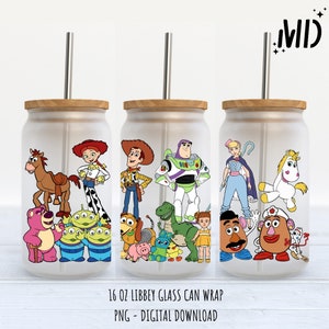 Story Friends Libbey 16oz Wrap - Sublimation Design - Story Friends Can Glass 16oz - Sublimation Design Digital Download - PNG