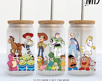 Story Friends Libbey 16oz Wrap - Sublimatie Design - Story Friends Can Glass 16oz - Sublimatie Design Digitale Download - PNG