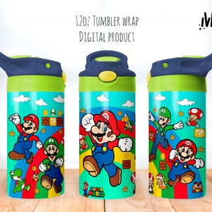 Cartoon 12oz Sippy Cup Sublimation Designs Digital Download, 12oz Tumbler Wrap PNG, Cute Sippy Cup Wrap, Kids Water Bottle