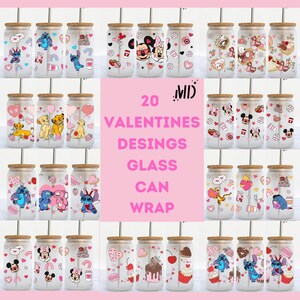 Valentinstag Bündel 20 Libbey 16 Unzen, Liebe Glasdose 16 Unzen, magische Valentinstag Becher
