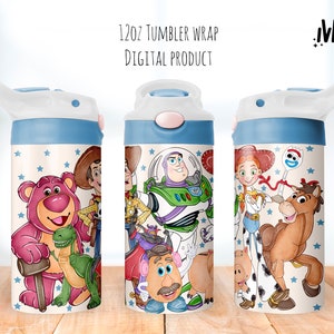 Cartoon Tumbler png, Toy World Sippy Cup 12oz, Boy Flip Top Tumbler 12oz