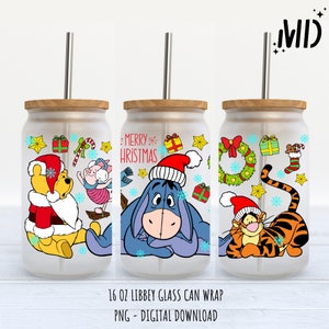Magical Christmas Libbey 16 oz, Merry Christmas Glasdose 16oz, Santa Tumbler