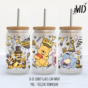 Magical New Years Eve Tumbler png, Digital Design Retro New Years eve Libbey 16oz Design, Digital Download PNG