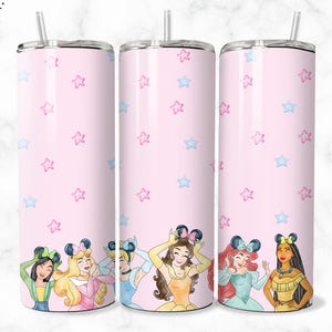 Magical Princess libbey 16oz, Magical Skinny Tumbler 20oz Design, Princess Tumbler Wrap 20oz