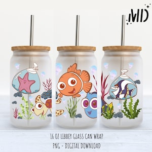Under the Sea Libbey 16oz - Sublimation Design - Fish Sublimation Design Digital Download - PNG