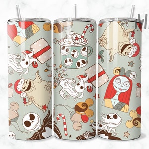 Kerst Horror png, Sally Halloween Skinny Tumbler 20 oz, Jack Christmas Tumbler Wrap 20oz, Addams Halloween Tumbler Wrap 20oz