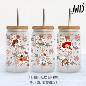Story Friends Libbey 16oz Wrap - Design a sublimazione - Story Friends Can Glass 16oz - Design a sublimazione Download digitale - PNG