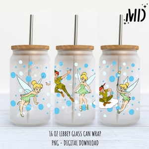 Fairy Libbey 16oz, Magical Glass Can 16oz, Boho PNG, Flower 16oz Tumbler