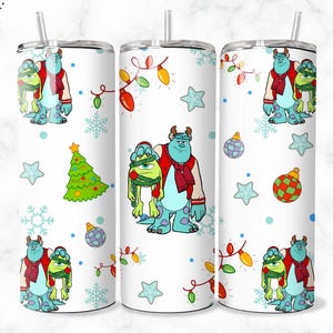 Monsters Tumbler Wrap - 20oz Straight Skinny Wrap - Sublimation Design - Sublimation Design Digital Download - PNG
