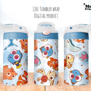 Under the Sea Sippy cup 12oz - Sublimation Design - Tumbler 12 oz, Fish Sublimation Design Digital Download - PNG