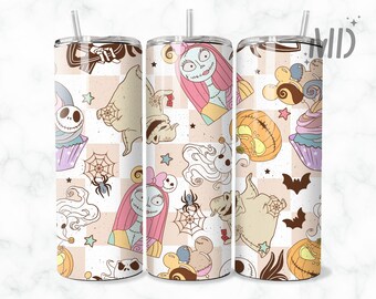 Imágenes PNG de terror, Vaso delgado de Halloween de Sally de 20 oz, Vaso de Halloween de Jack de 20 oz, Vaso de Halloween de Addams de 20 oz