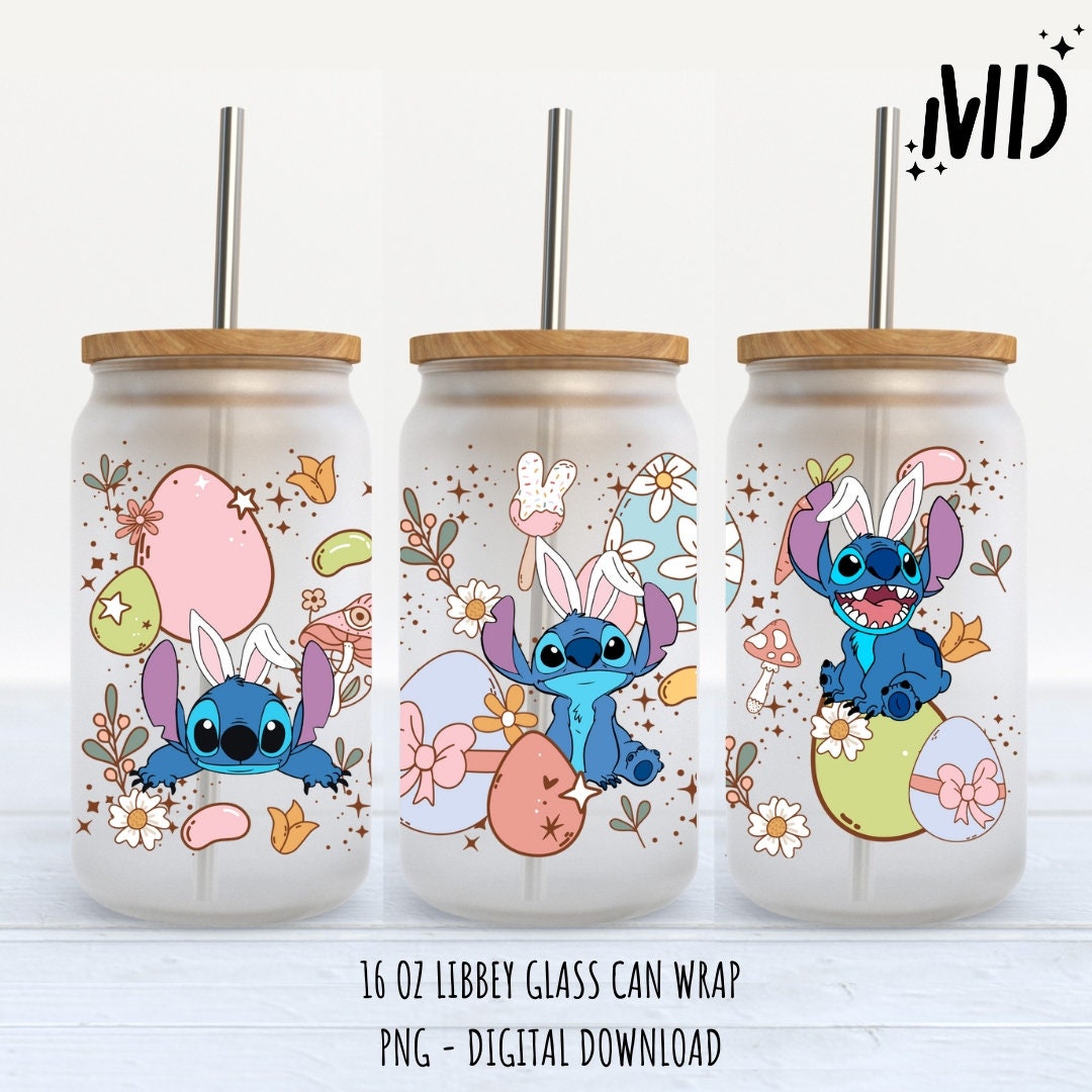 Easter Spring Magical Flower Libbey 16 Oz, Flower Glass Can 16oz ...
