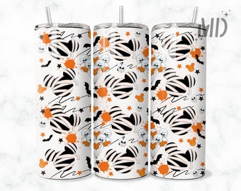 Envoltura de vaso de Halloween, diseño mágico de sublimación de Halloween, diseños de vaso flaco de 20 oz, vaso de Halloween de ratón PNG, descarga digital