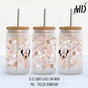 Libbey Fleurs magiques printanières de Pâques 16 oz, boîte en verre florale 16 oz, gobelet fleuri oeuf de Pâques