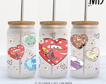 Valentines Day Cars Libbey 16oz - Diseño de sublimación - Diseño de sublimación Descarga digital - PNG