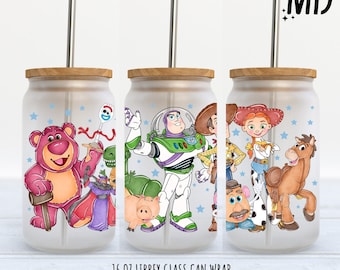 Story Friends Libbey 473 ml Wrap - Sublimeringsdesign - Story Friends burkglas 473 ml - Sublimeringsdesign digital nedladdning - PNG