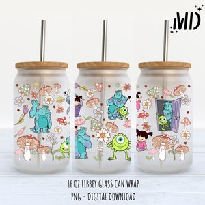 Monsters Libbey 16oz - Sublimation Design - Sublimation Design Digital Download - PNG