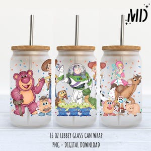 Story Friends Libbey 16oz Wrap - Sublimation Design - Story Friends Can Glass 16oz - Sublimation Design Digital Download - PNG