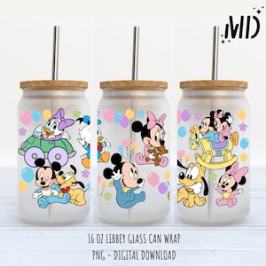 Magical Cartoon png, Baby Cartoon libbey 16oz, Halloween Tumbler Wrap 16oz
