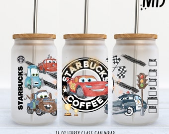 Cars Libbey 16oz - Diseño de sublimación - Diseño de sublimación Descarga digital - PNG