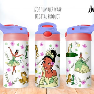 Disney girls frozen Cartoon cups With straw kids snow White Sport Bottles  girls Princess Feeding milk cup